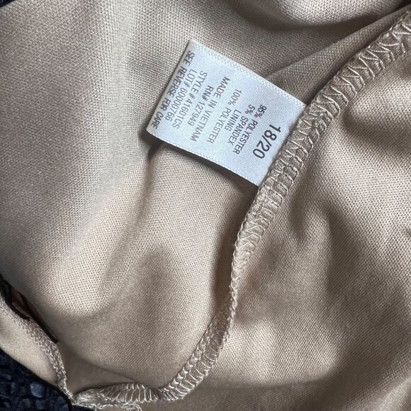 Emma & Michele Black Lace Overlay Dress With Fringe Hem  Size 18/20 1920's Style - Picture 4 of 8